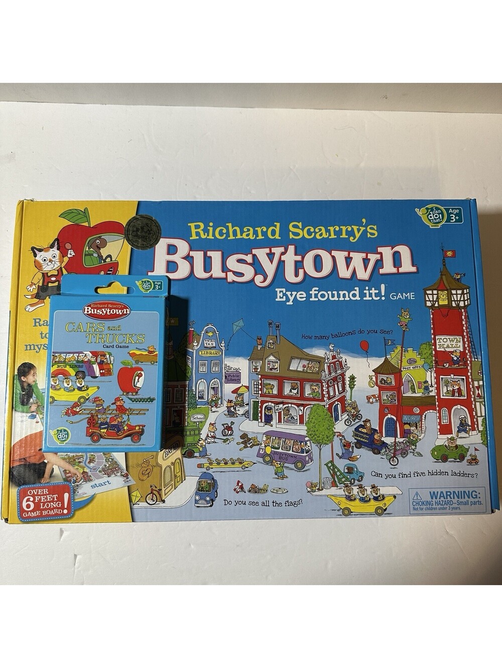 Richard Scarry Busytown Eye Found It Board Game COMPLETE + Cars Trucks Card Game